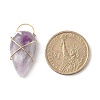 Natural Amethyst Pendants PALLOY-JF01357-2