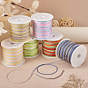  6 Rolls 6 Colors Segment Dyed Nylon Chinese Knotting Cord NWIR-TA0001-04-5