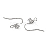 SHEGRACE Brass Pave Cubic Zirconia Earring Findings XGRQ4S911-739P-2
