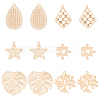 SUPERFINDINGS 60Pcs 6 Style Brass Pendants FIND-FH0006-24-1