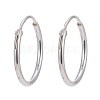 925 Sterling Silver Hoop Earring Findings STER-E062-05B-S-1