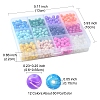 720Pcs 12 Colors Drawbench & Crackle Style Glass Beads Strands DGLA-FS0001-02-5