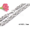 201 Stainless Steel Byzantine Chain Necklaces NJEW-V0306-05-1