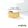 Stylish Leaf 201 Stainless Steel Ethnic Cuff Rings UG5209-6