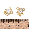 Ocean Brass Pave Clear Cubic Zirconia Pendants CU-CBAF3CF-02N-01-3