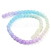 Spray Painted Crackle Glass Beads Strands DGLA-C002-8mm-07-1