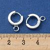 201 Stainless Steel Huggie Hoop Earrings Findings STAS-A167-01L-S-3