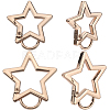 4Pcs 2 Styles Zinc Alloy Spring Gate Rings FIND-GF0007-56KCG-1