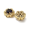 Brass Micro Pave Cubic Zirconia Beads KK-B142-33G-2