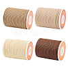 4 Rolls 4 Colors Round Waxed Polyester Cord YC-TA0001-21A-3