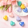 10Pcs 5 Colors Opaque Acrylic European Beads MACR-YW0002-05-6