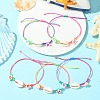 Natural Mixed Cowrie Shell Beads Braided Bead Bracelets BJEW-JB11786-5
