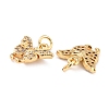 Brass Micro Pave Cubic Zirconia Pendants ZIRC-P091-15G-RS-2