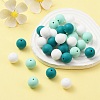 30Pcs 3 Colors Silicone Beads Round Rubber Bead 15MM Loose Spacer Beads for DIY Supplies Jewelry Keychain Making SIL-FS0001-01E-7