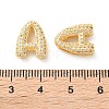 Rack Plating Brass Micro Pave Cubic Zirconia Slide Charms KK-C084-34G-A-3