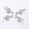 Long-Lasting Plated Brass Micro Pave Cubic Zirconia Charms X-ZIRC-F069-48P-1