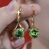Alloy Rhinestone Hoop Dangle Earrings for Women WG08A50-01-2