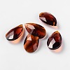 Faceted Teardrop Glass Pendants GLAA-O008-B12-1