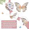 4Bags 4 Colors Cloth Butterfly Alligator Hair Clip FIND-CP0002-48-5