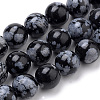 Natural Snowflake Obsidian Beads Strands X-G-S259-20-6mm-1