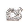 925 Sterling Silver Micro Pave Cubic Zirconia Pendant Setting STER-H113-04P-02-2