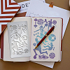 Retro Stainless Steel Metal Cutting Dies Stencils DIY-WH0242-304-5