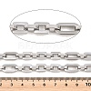 201 Stainless Steel Oval with Square Link Chains CHS-H118-16P-2