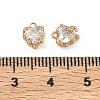 Valentine's Day Brass Micro Pave Clear Cubic Zirconia Charms KK-B172-13G-3