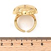Brass Micro Pave Clear Cubic Zirconia Open Cuff Rings for Women RJEW-I111-03G-02-5