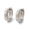 Clear Cubic Zirconia Star Hoop Earrings EJEW-C022-06P-01-4