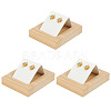 3Pcs Rectangle Wood Earring Display Stands EDIS-DR0001-05A-1