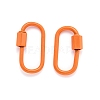 Spray Painted Brass Screw Carabiner Lock Clasps KK-B032-07-2