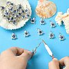 30Pcs Tibetan Style Alloy & Evil Eye Resin Pendants PALLOY-CJ0002-78-3