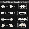  16Sets 4 Style Chinese Frogs Knots Buttons Sets AJEW-NB0003-50-2