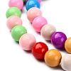 Baking Paint Glass Beads Strands DGLA-MSMC001-11-3