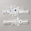 Flower Polyester Garter Leg Ring Sets DIY-WH0888-340A-1