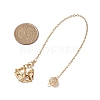 Stainless Steel Braided Chain Macrame Pouch Empty Stone Holder Dowsing Pendulums PALLOY-JF02737-5