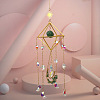 Green Aventurine Crystal Glass Sun Catcher Pendant PW-WGEA568-04-1