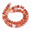 Natural Striped Agate/Banded Agate Beads X1-G-G582-6mm-59-2