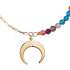 Brass Charm Bracelet & Pendant Necklace Sets SJEW-SZ0001-008G-3