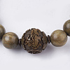 Green Sandalwood Mala Bead Bracelets BJEW-S140-03B-3