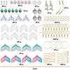 DIY Mermaid and Fishtail Shape Drop Earring Making Kit DIY-SC0018-15-2