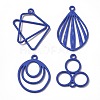Spray Painted Alloy Pendants and Links PALLOY-X0037-35B-1