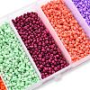 90G 5 Colors 12/0 Baking Paint Glass Seed Beads SEED-YW0001-14B-5