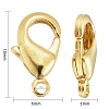Brass Lobster Claw Clasps X-KK-901-G-NF-4