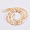 Natural Dyed Yellow Jade Gemstone Bead Strands X-G-R271-6mm-Y17-3