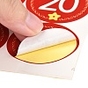 Christmas Theme Round Paper Gift Tag Self-Adhesive Stickers DIY-K032-82A-3