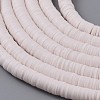 Flat Round Handmade Polymer Clay Beads LS-CLAY-R067-8.0mm-16-3