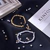 Spray Painted Natural Wood Beads WOOD-NB0001-18-4