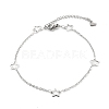 304 Stainless Steel Cable Chain Anklets X-AJEW-H104-06P-1